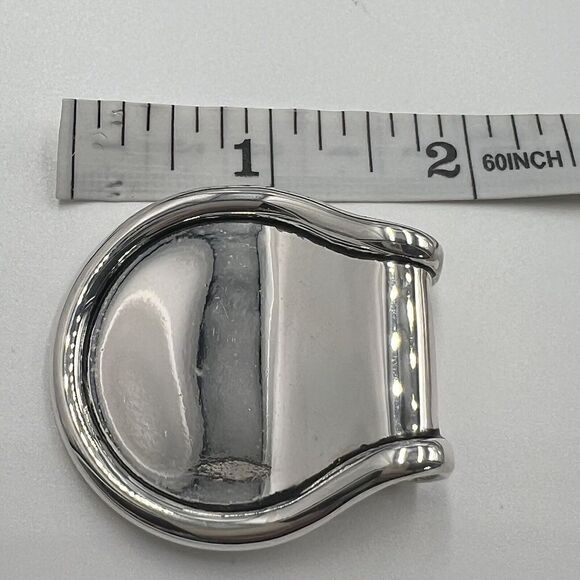 Vintage Clip On Earrings And Pendant Chunky Thumb Print Style Silver Plated BEST - Picture 10 of 11